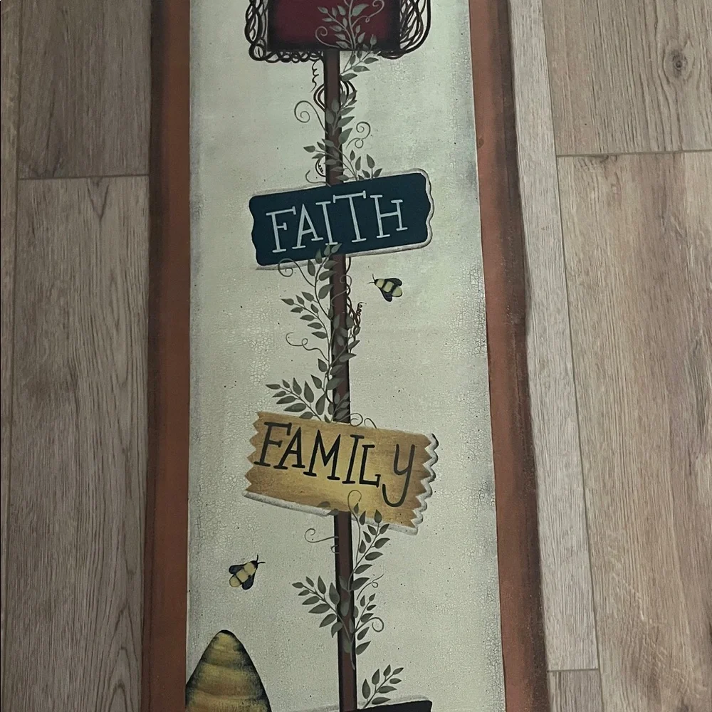 Faith Family Friends Handpainted Wall Canvas Hanging Decor